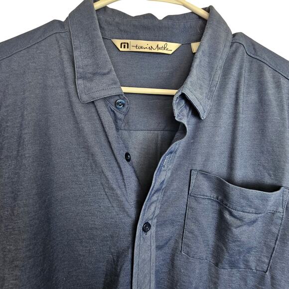 Travis Mathew Mens Button Shirt L Casual Everyday Minimalist Easy Weekend Vibes - Picture 2 of 9